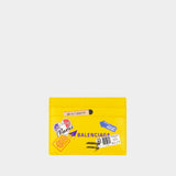 Cash Card Holder - Balenciaga - Leather - Yellow