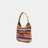 Large Weave Straw Brooklyn 28 Shoulder Bag - Coach - Leather - Multicolor