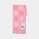 Mu Tbar Bias Check Scarf - Burberry - Cashmere - Pink