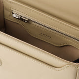 Bandana Micro Bag 米色色光面小牛皮手提斜挎包