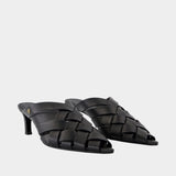 Eve Mules   Black Sandals - ANINE BING - Leather - Black