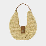 Lou Monogram Shoulder Bag - ANINE BING - Leather - Beige