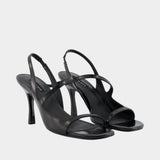 Iva Smooth Sandals - ANINE BING - Leather - Black