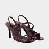 Iva Sandals - ANINE BING - Leather - Burgundy