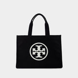 Tory Burch Ella黑色棉质购物袋