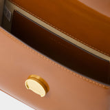 Tory Burch Robinson 棕色皮质小号手提包