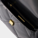 Kira Diamond 黑色皮质手提包斜挎包