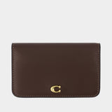 Essential Slim Card Holder - Coach - Leather - Brown
