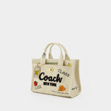 Sketch Print Cargo 20 Tote Bag - Coach - Cotton - Neutral