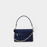 Chain Tabby Shoulder Bag With Chain - Coach - Cotton - Blue