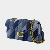 Patchwork Denim Tabby Shoulder Bag 26 - Coach - Cotton - Blue