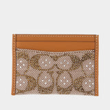 Crystal Signature Essential Card Holder - Coach - Leather - Brown