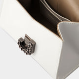 Marc Jacobs白色皮质迷你顶部手提包