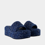The Platform Sandals - Marc Jacobs - Cotton - Blue