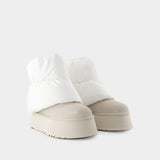 W Classic Mini Dipper Puffer 白色皮毛一体踝靴