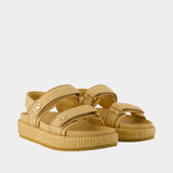 Kira Sport Sandals - Tory Burch - Nylon - Beige
