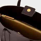 Perry勃艮第红小牛皮小号购物袋包托特包