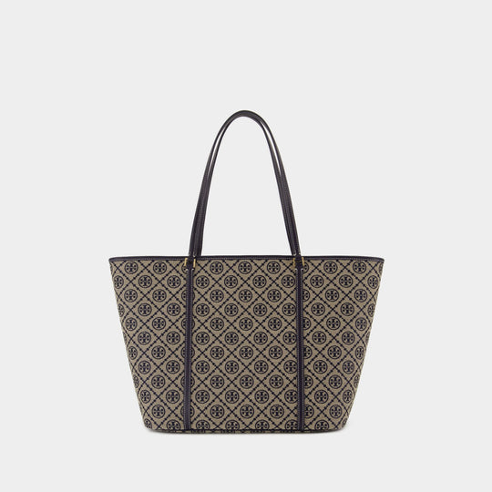 T-Monogram蓝色棉质老花托特包购物袋包