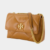 Kira Diamond Small Convertible Shoulder Bag - Tory Burch - Leather - Brown