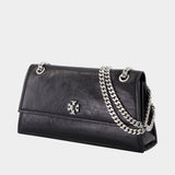 Turnlock Shoulder Bag - Tory Burch - Leather - Black