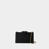 Fleming Mini Wallet On Chain - Tory Burch - Leather - Black