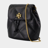 Kira Diamond Mini Backpack - Tory Burch - Leather - Black