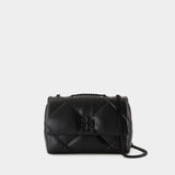 Kira Diamond Powder Small Convertible Bag - Tory Burch - Leather - Black