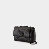 Kira Diamond Powder Small Convertible Bag - Tory Burch - Leather - Black