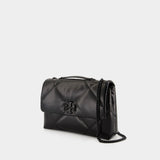 Kira Diamond Powder Convertible Bag - Tory Burch - Leather - Black
