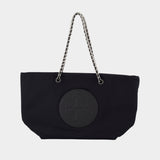 Ella Chain Zip Shopper Bag - Tory Burch - Synthetic - Black