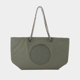 Ella Chain Zip Tote - Tory Burch - Synthetic - Khaki