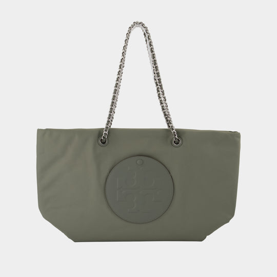 Ella Chain Zip Tote - Tory Burch - Synthetic - Khaki