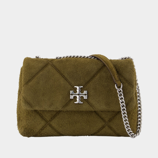 Kira Diamond Small Convertible Shoulder Bag - Tory Burch - Leather - Green