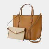 Perry Small Zip Purse - Tory Burch - Leather - Brown