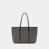 Perry T-Monogram Shopper Bag - Tory Burch - Cotton - Blue