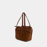 Romy Shopper Bag - Tory Burch - Leather - Brown
