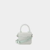 Ma Quad Micro 蓝色皮制手拿包单肩包