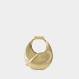 Good Night Moon金色小牛皮月亮包单肩包