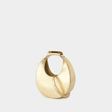 Good Night Moon金色小牛皮月亮包单肩包