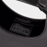 Good Night Moon黑色小牛皮月亮包单肩包