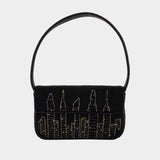 Tommy Beaded Shoulder Bag - Staud - Synthetic - Black