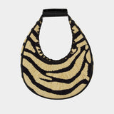 Moon Handbag - Staud - Raphia - Multi