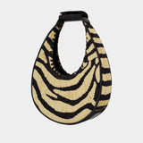 Moon Handbag - Staud - Raphia - Multi