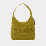 Brooklyn 28 Weave Straw Shoulder Bag - Coach - Raffia - Green