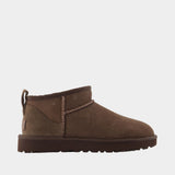 W Classic Ultra Mini Boots - UGG - Leather - Brown