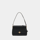 Charlie Shoulder Bag - Tory Burch - Leather - Black