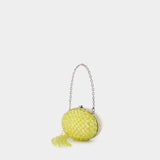Oval Crystal Chain Clutch - SELF PORTRAIT - Synthetic - Yellow