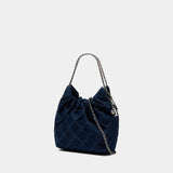 Fleming Mini Shoulder Bag - Tory Burch - Denim - Blue