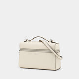 Slim Top Handle Purse - Tory Burch - Leather - Beige