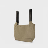 Patch Dot Handbag - YOHJI YAMAMOTO - Synthetic - Khaki